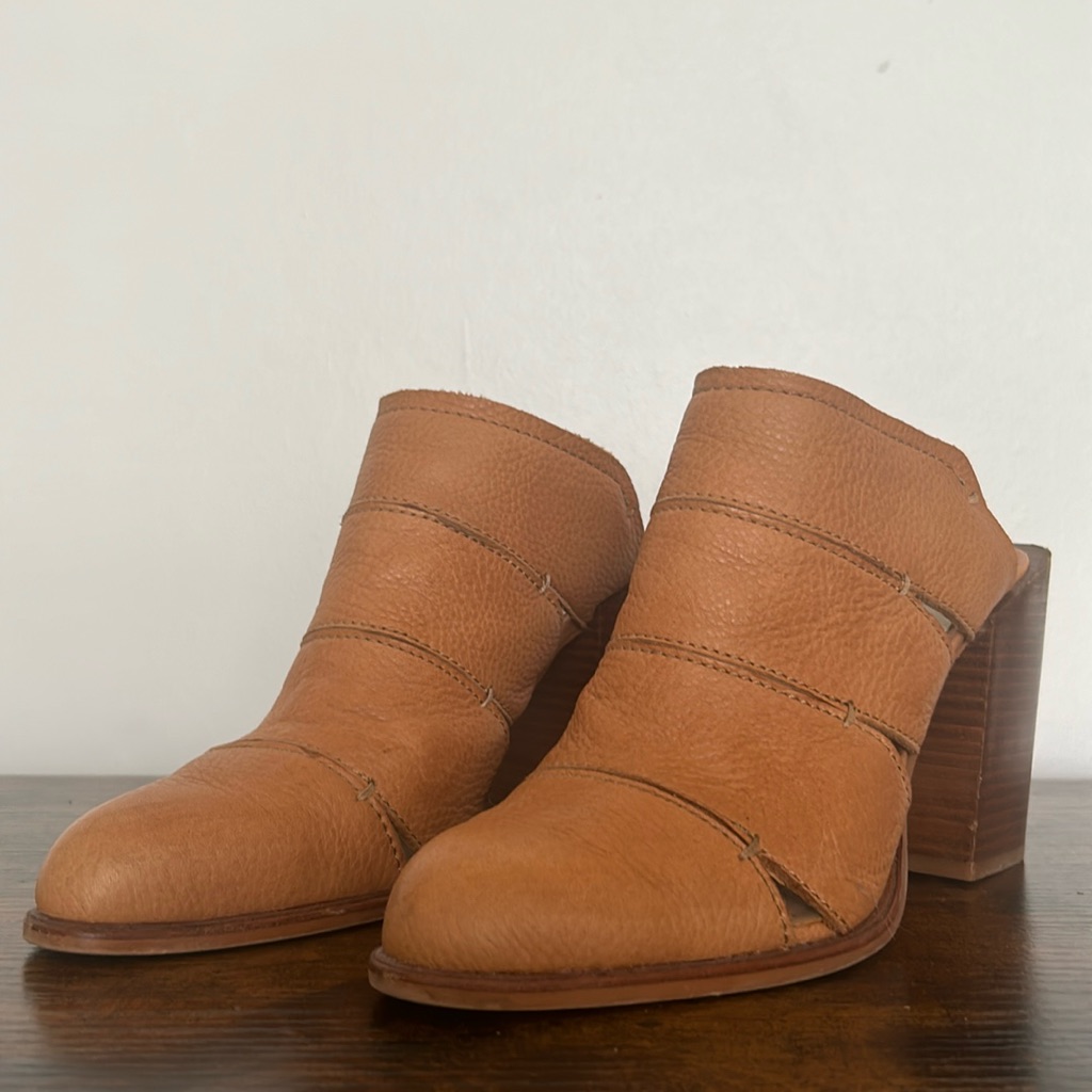 Dolce Vita Leather Mule With Blocky Heel